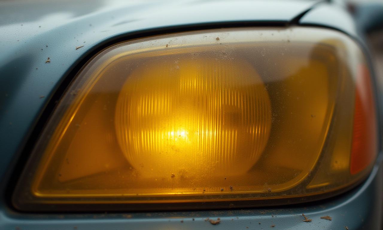 Faro anteriore opacizzato e ingiallito dal tempo